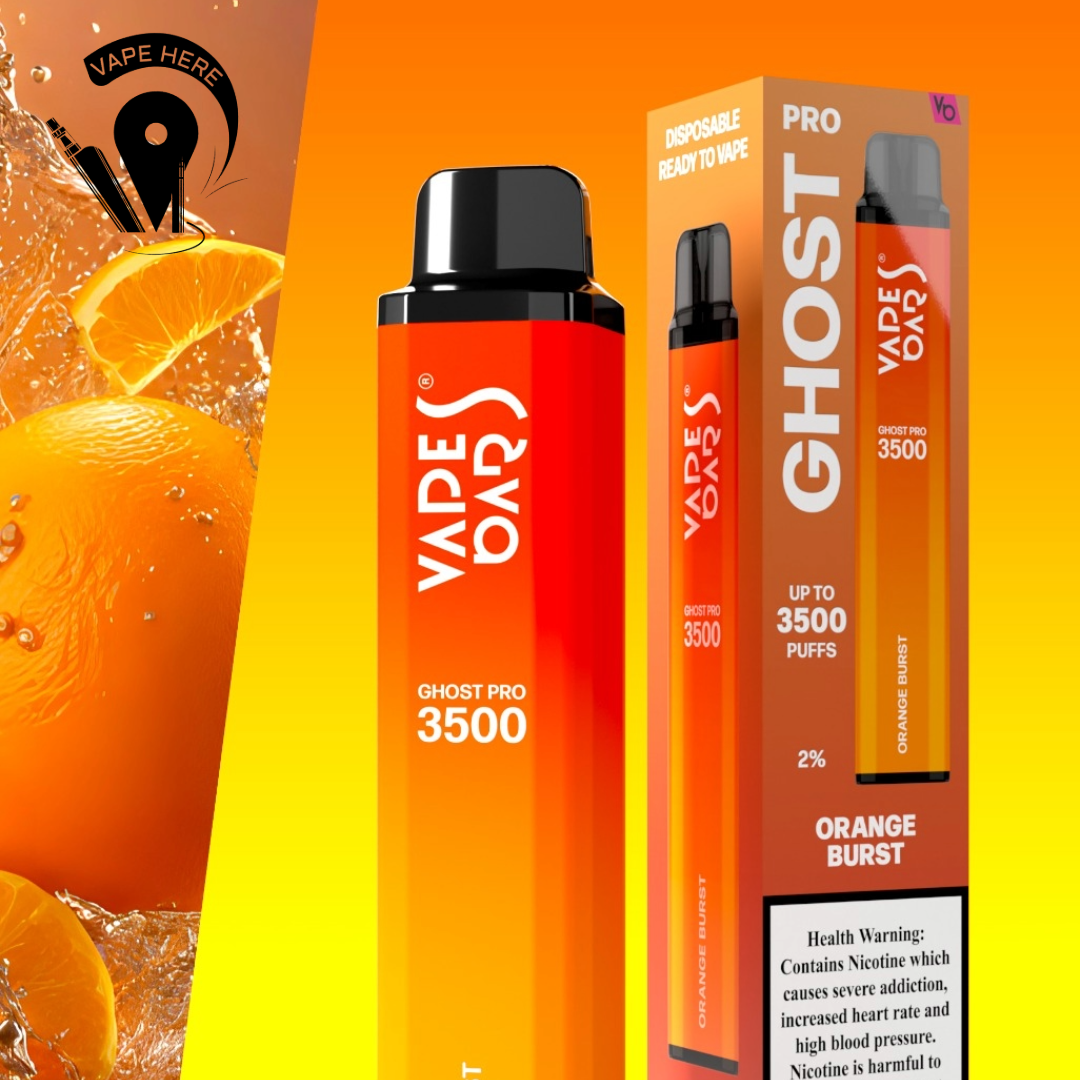 VAPES BAR - GHOST PRO 3500 PUFFS DISPOSABLE VAPE Orange Burst UAE Dubai