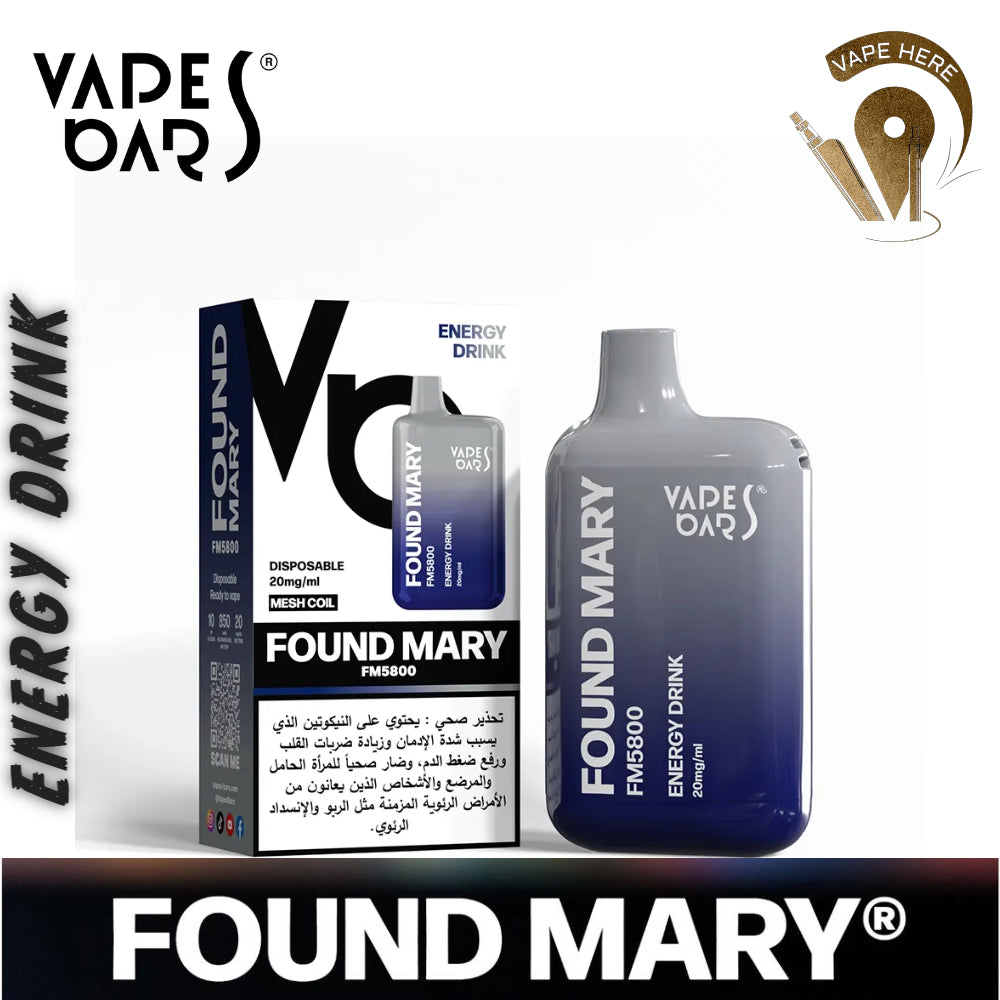 VAPES BARS FOUND MARY  FM 5800 PUFFS DISPOSABLE VAPE Energy Drink Vape here store dubai uae abu dhabi