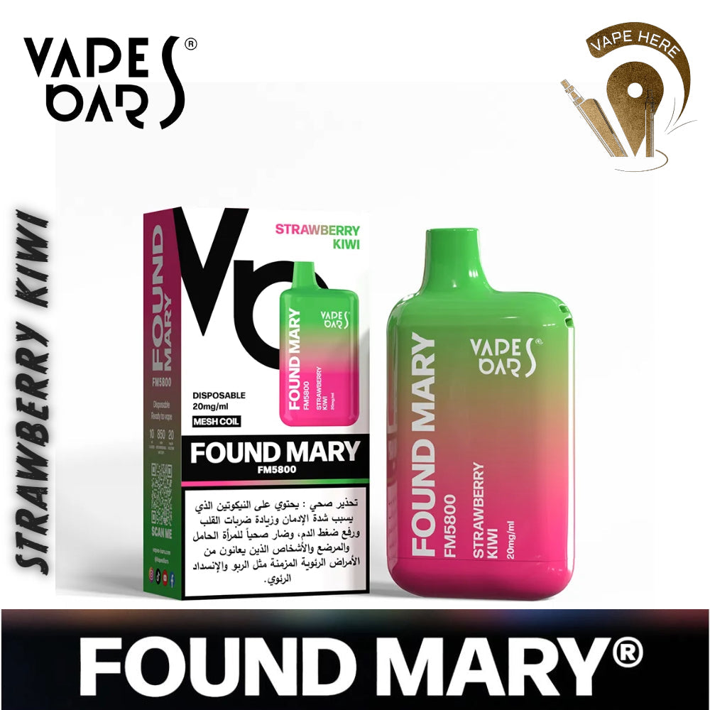 FOUND MARY FM 5800 PUFFS 20MG DISPOSABLE VAPE BY VAPES BARS - Vape Here Store