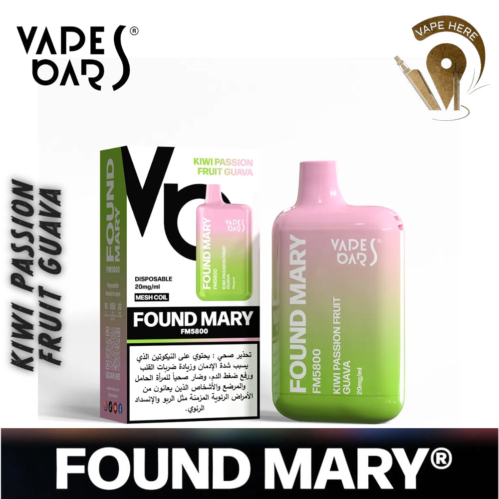 FOUND MARY FM 5800 PUFFS 20MG DISPOSABLE VAPE BY VAPES BARS - Vape Here Store