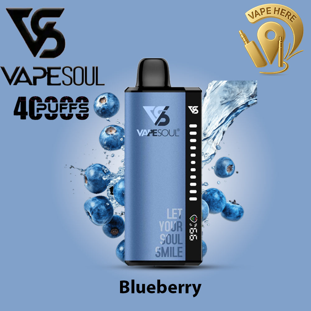 VAPESOUL 40K Puffs  20mg - Disposable Vape Blueberry UAE Ajman 