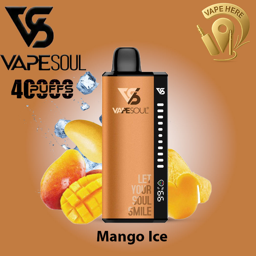 VAPESOUL 40K Puffs  20mg - Disposable Vape Mango Ice UAE Ajman 
