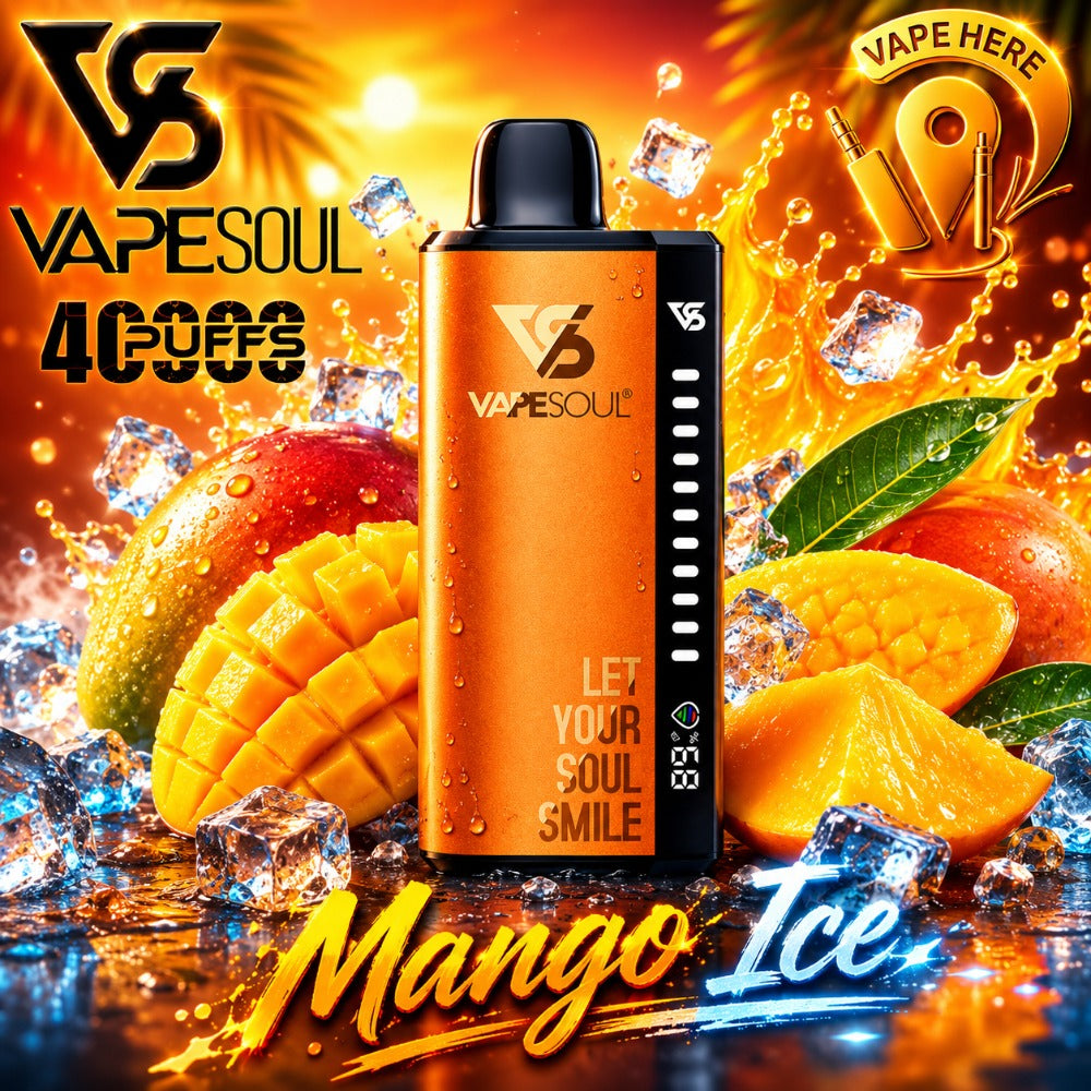 VAPESOUL 40K Puffs  20mg - Disposable Vape Mango Ice Fujairah, UAE