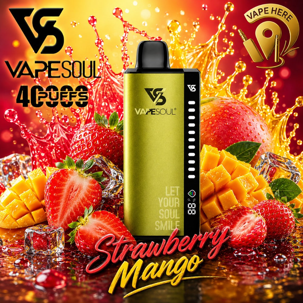 VAPESOUL 40K Puffs  20mg - Disposable Vape Strawberry Mango Dubai, UAE