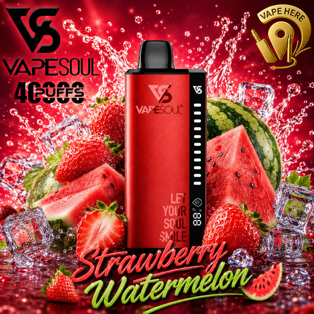 VAPESOUL 40K Puffs  20mg - Disposable Vape Strawberry Watermelon Sharjah, UAE