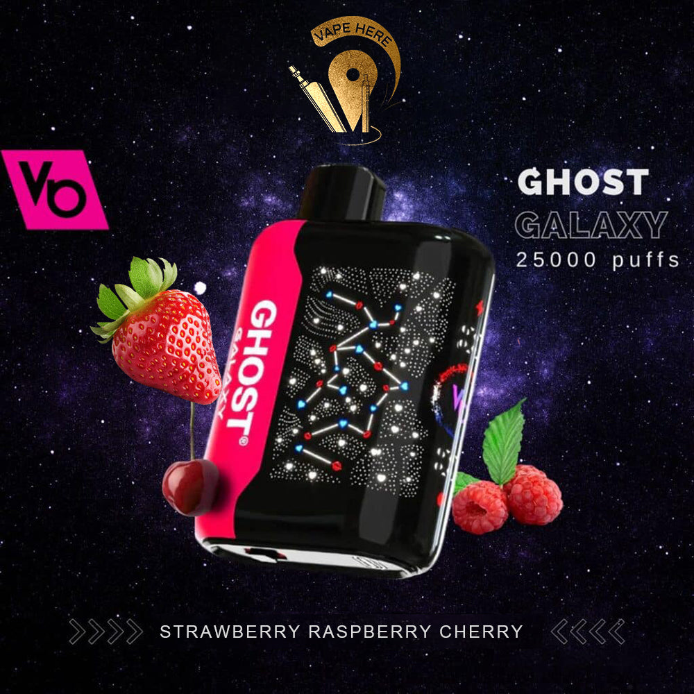 VAPES BAR - GHOST GALAXY 25000 PUFFS 20MG DISPOSABLE VAPE Strawberry Raspberry Cherry UAE Ras Al Khaimah