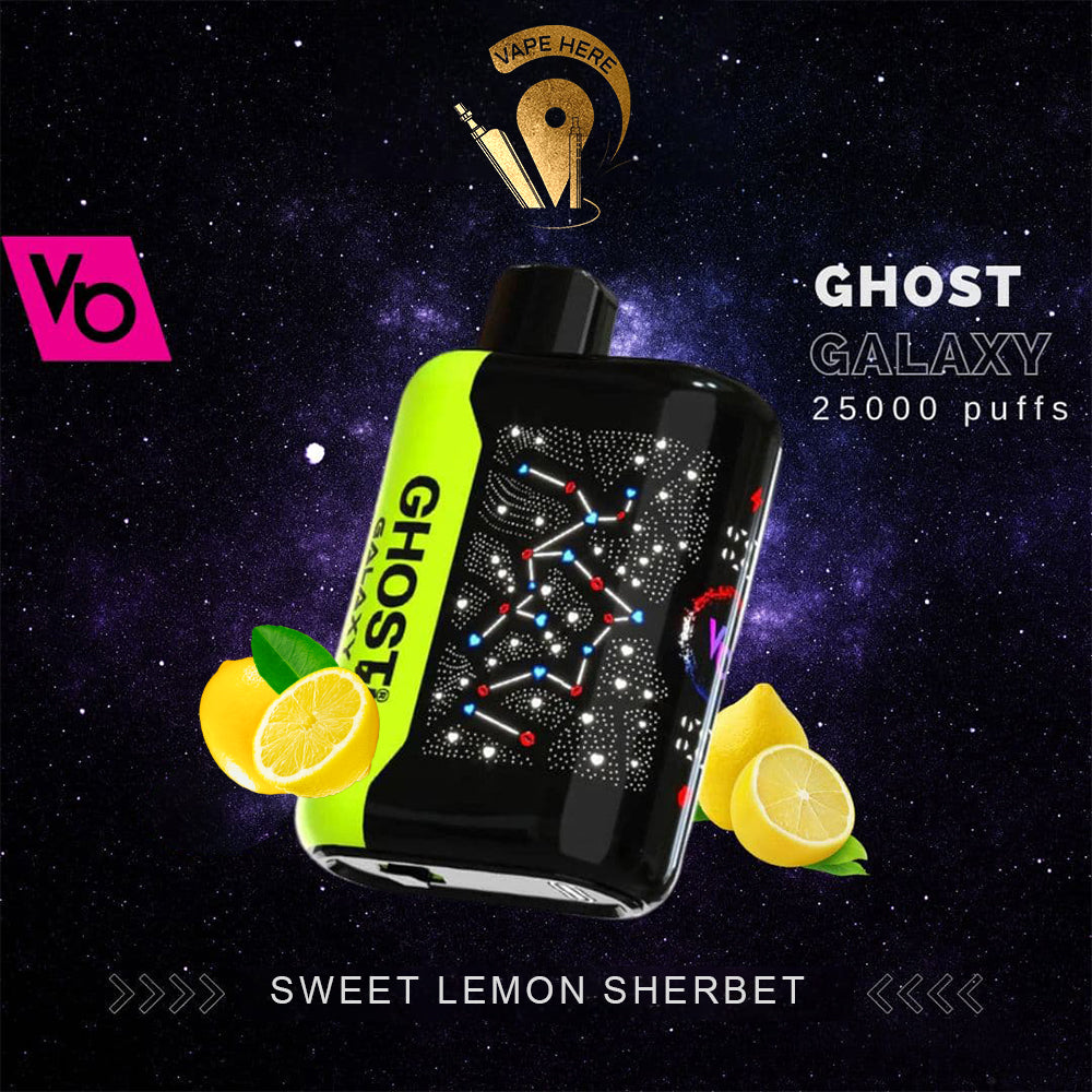 VAPES BAR - GHOST GALAXY 25000 PUFFS 20MG DISPOSABLE VAPE Sweet Lemon Sherbet UAE Al Ain