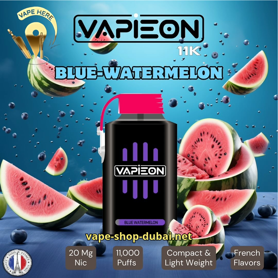 VAPIEON Disposable Vape 11000 Puffs Blue Watermelon (Blueberry Watermelon) UAE Abu Dhabi