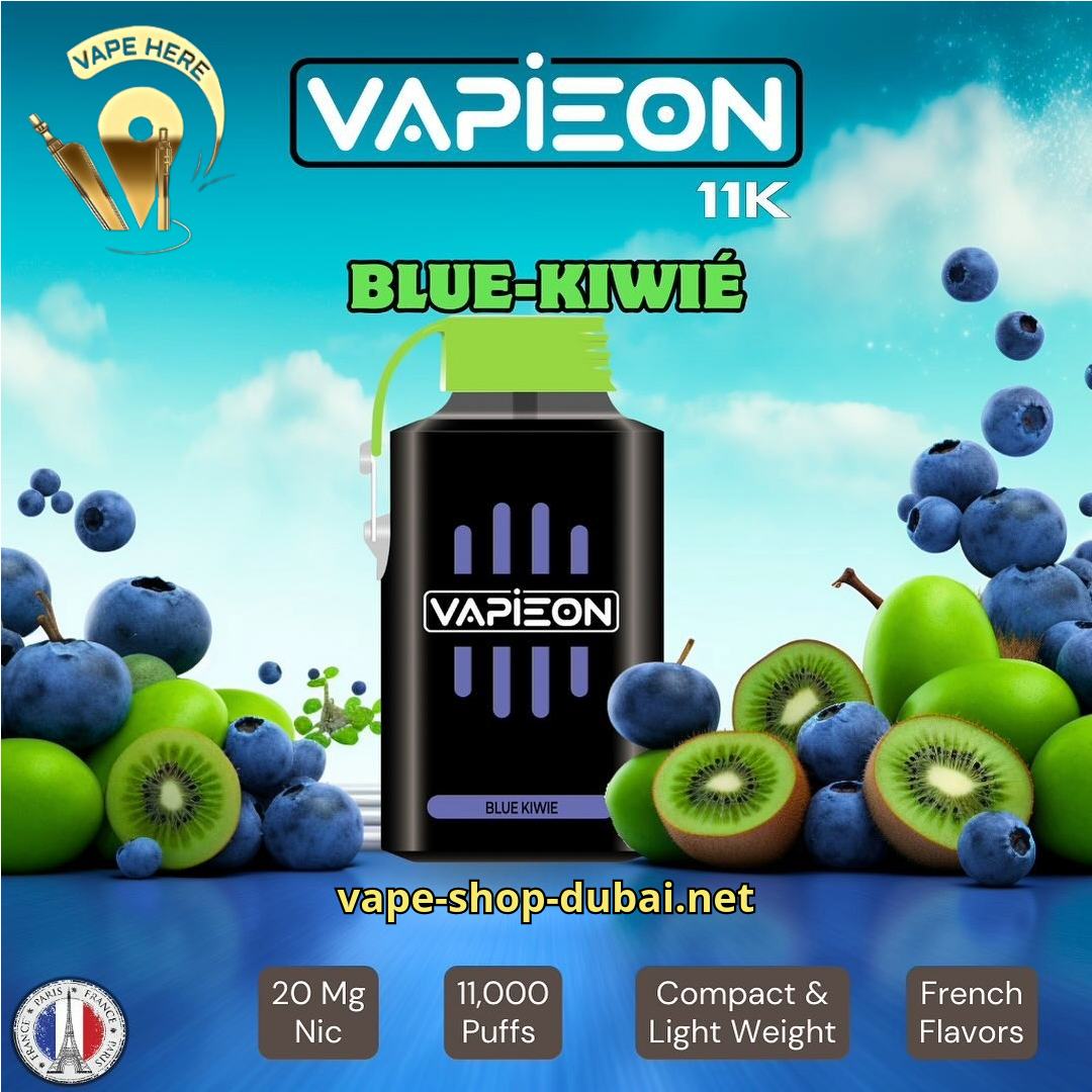 VAPIEON Disposable Vape 11000 Puffs Blue kiwi (Blueberry Kiwi) UAE Abu Dhabi