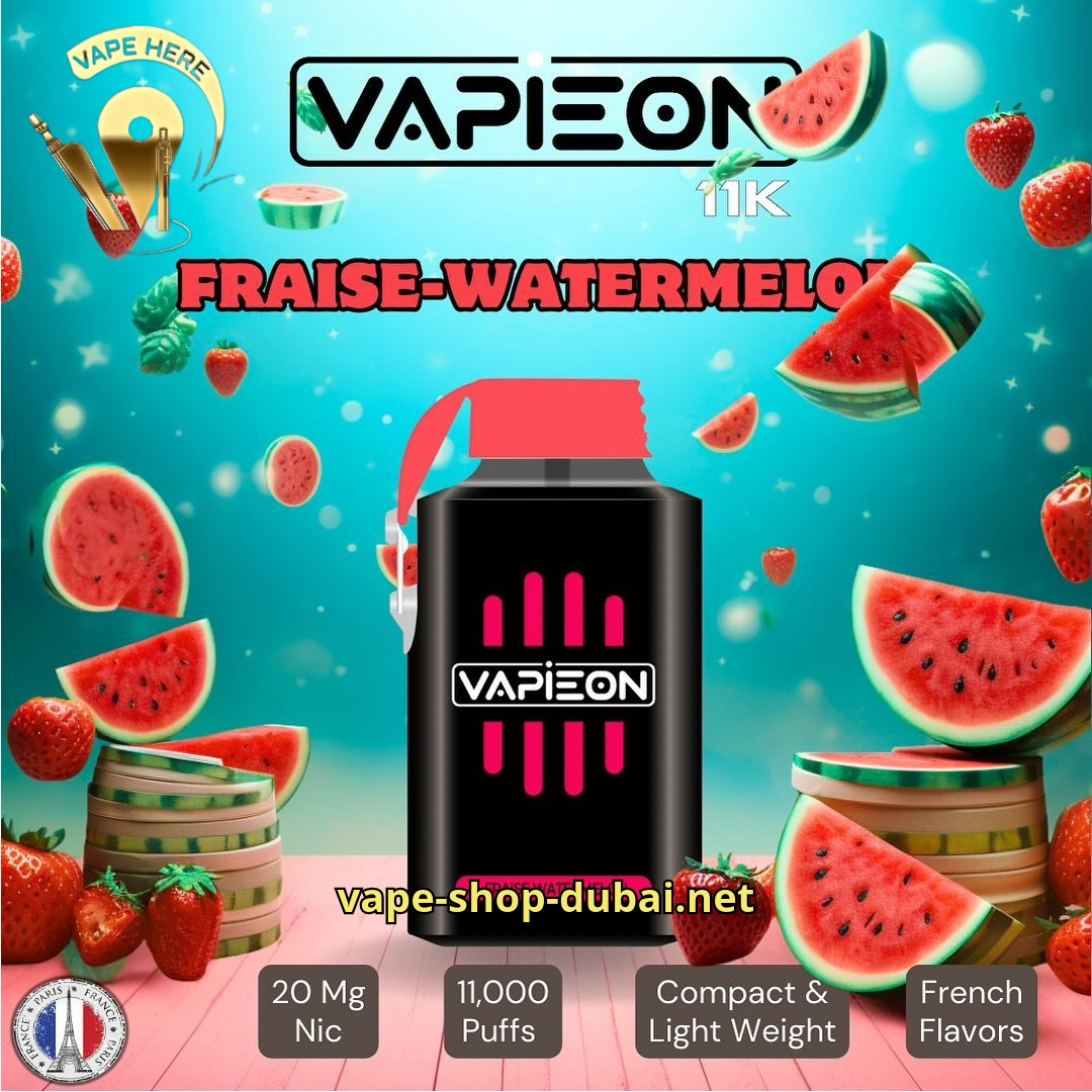 VAPIEON Disposable Vape 11000 Puffs Fraise Watermelon (Freez Watermelon) UAE Sar Al Khaimah