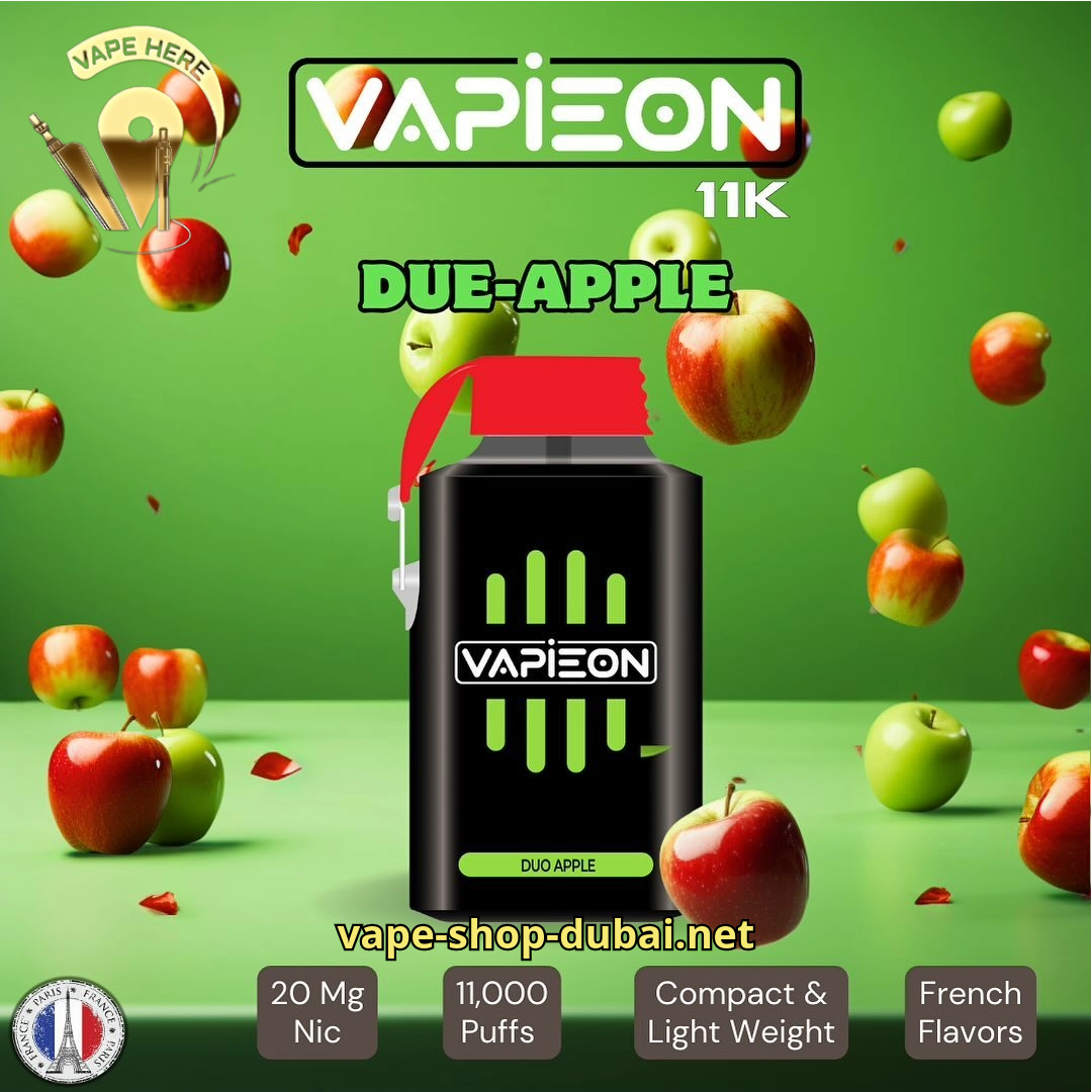 VAPIEON Disposable Vape 11000 Puffs Duo Apple (Double Apple) UAE Dubai 