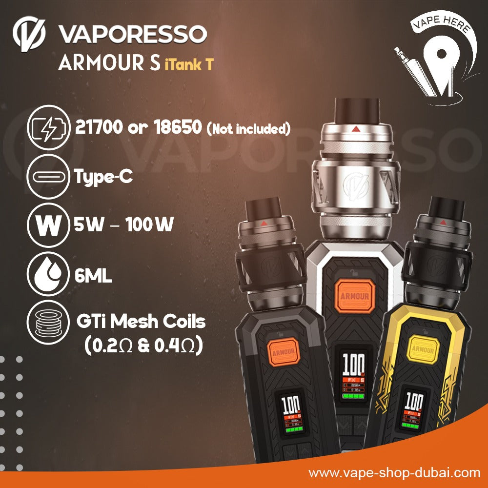 Vaporesso Armour S iTank T | Durable Sub-Ohm Vape Kit Dubai UAE | Vape Here  Store | Vape Here Store