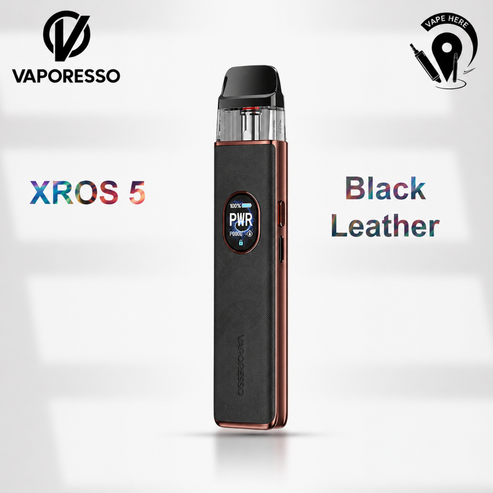 VAPORESSO XROS 5 Kit 1500mAh Pod System Black Leather UAE Abu Dhabi 