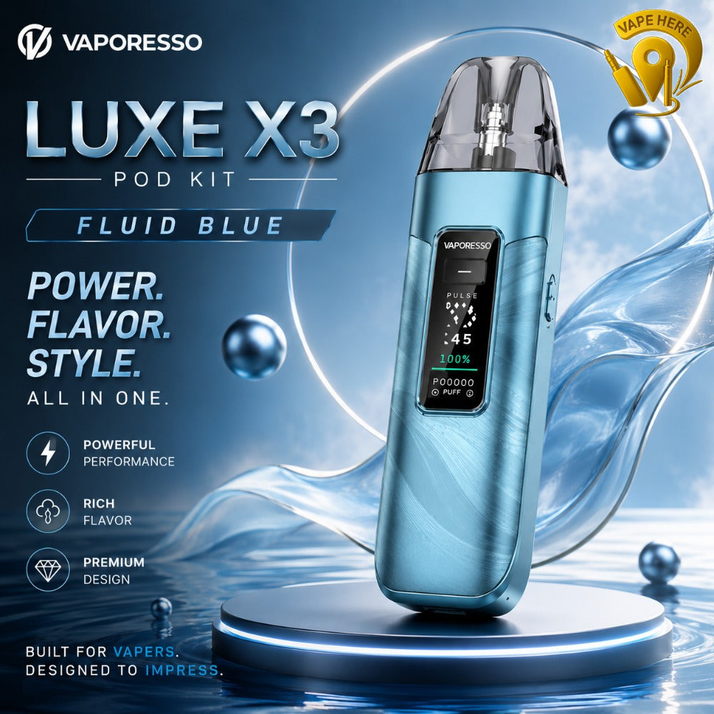  VAPORESSO LUXE X3 KIT 2600mAh Fluid Blue Ajman, UAE