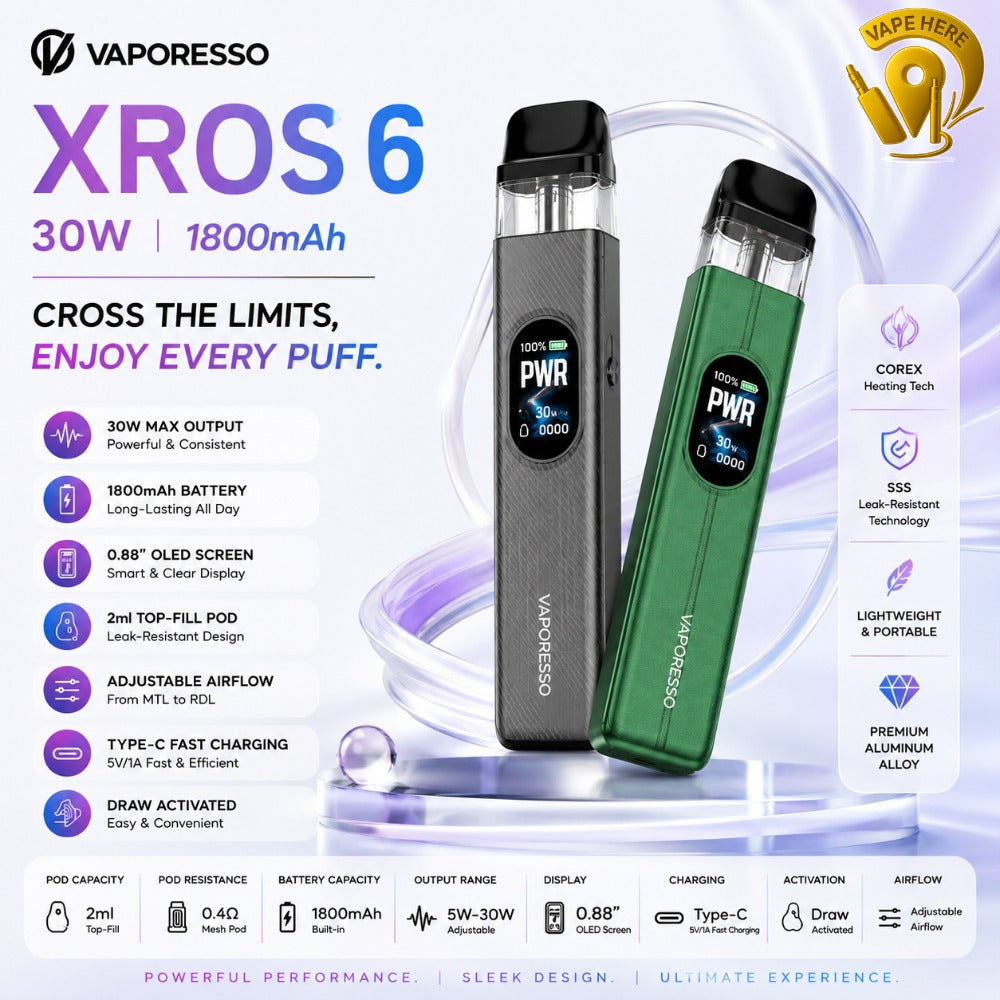 VAPORESSO XROS 6 30W 1800mAh Dubai,  UAE