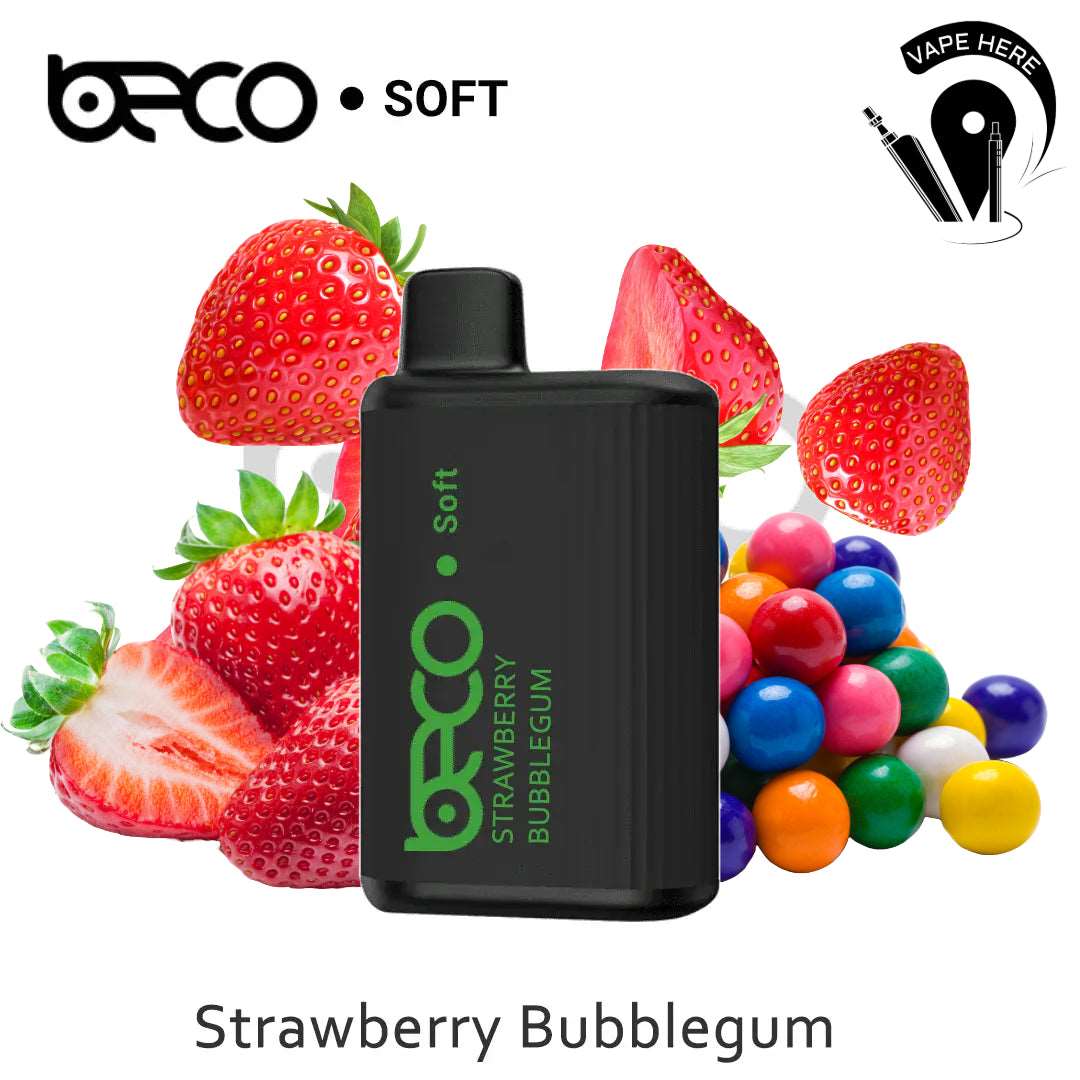 VAPTIO - BECO SOFT DISPOSABLE VAPE 6000 PUFFS Strawberry Bubblegum UAE Ras Al Khaimah