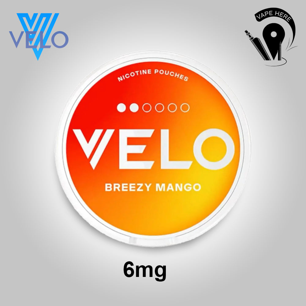 VELO Nicotine Pouches Dubai – Tobacco-Free Nicotine for Experienced Users Breezy Mango UAE Abu Dhabi 