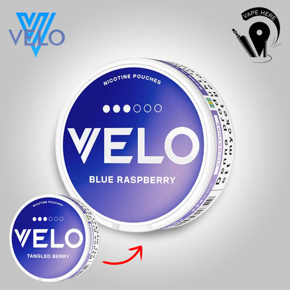 VELO Nicotine Pouches Dubai – Tobacco-Free Nicotine for Experienced Users Tangled Berry (Blue Raspberry) UAE Abu Dhabi