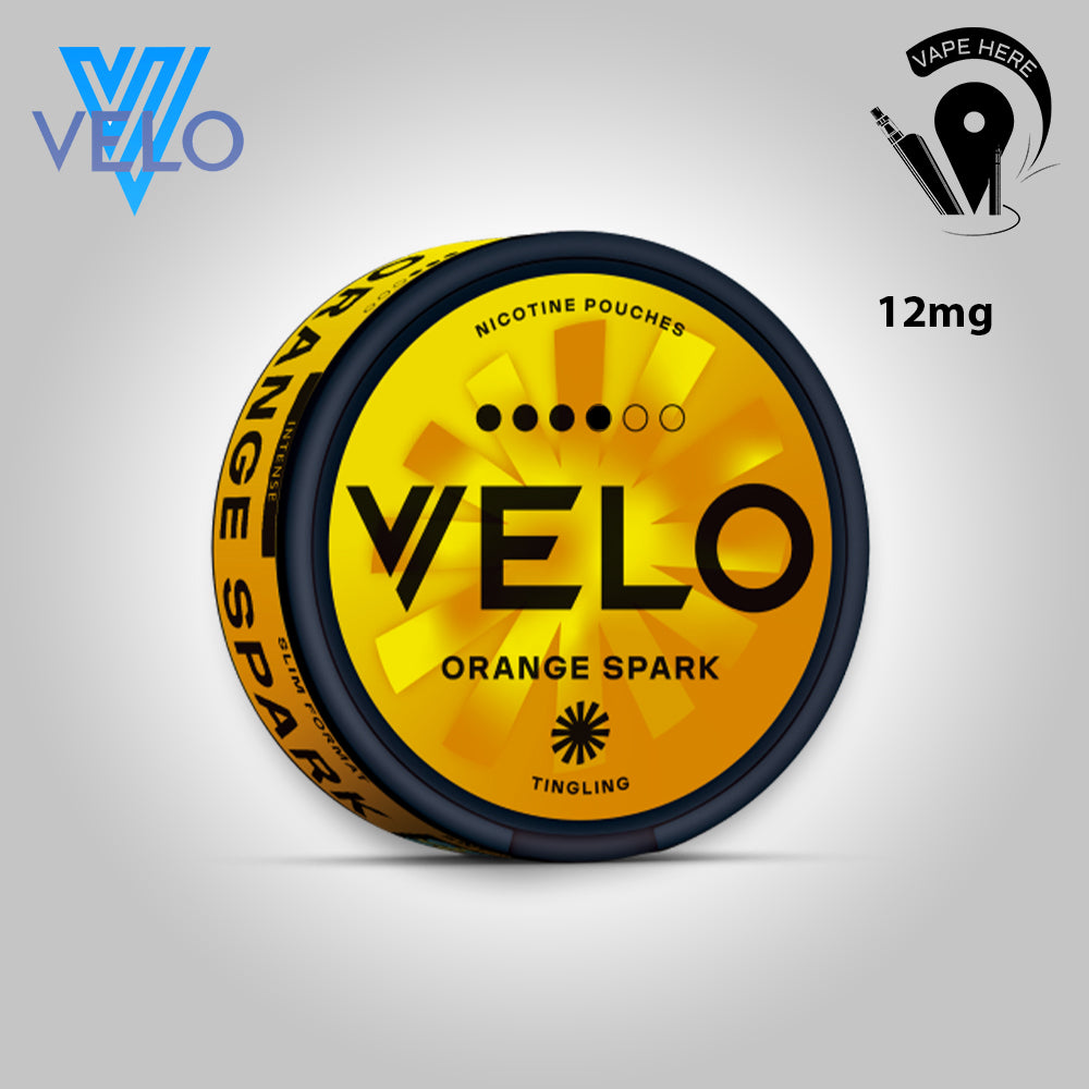 VELO Nicotine Pouches for Regular & Experienced Users Orange Spark UAE Abu Dhabi