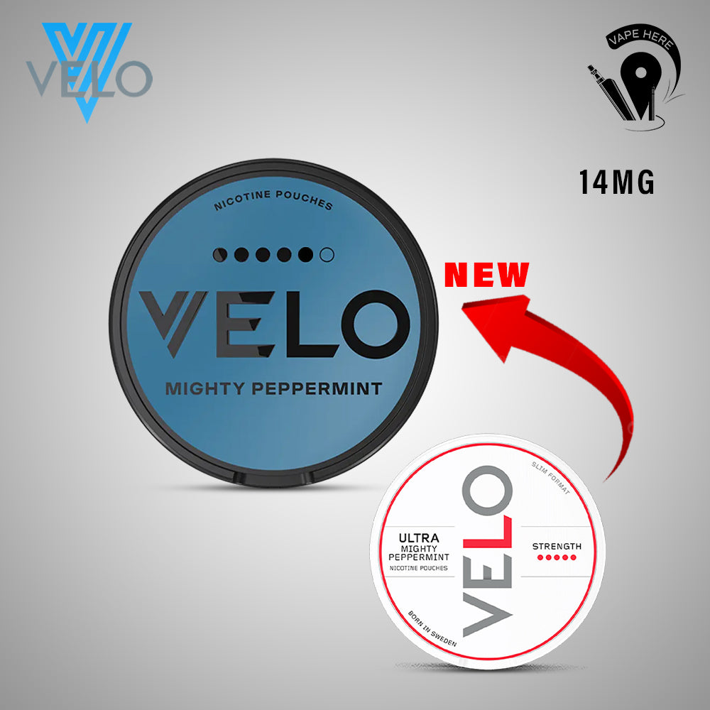 VELO Nicotine Pouches for Regular & Experienced Users Ultra Mighty Peppermint UAE Abu Dhabi & Dubai