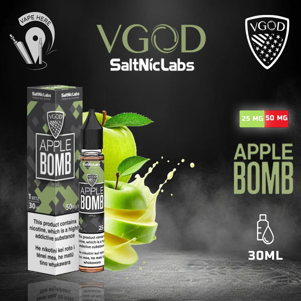 VGOD Apple Bomb Nic Salts - 30ml Discounted in Abu Dhabi and UAE | Vape  Shop Near to me | Vape KSA best Price | Vape Here Store