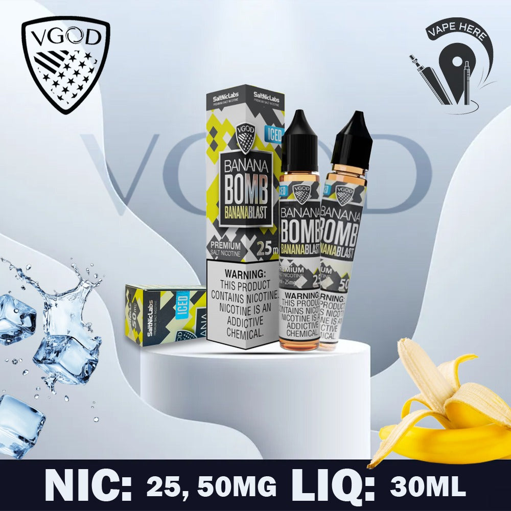 VGOD ICED BANANA BOMB SALTNIC 30ML Dubai UAE,