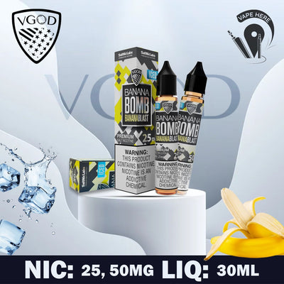 VGOD ICED BANANA BOMB SALTNIC 30ML Dubai UAE,