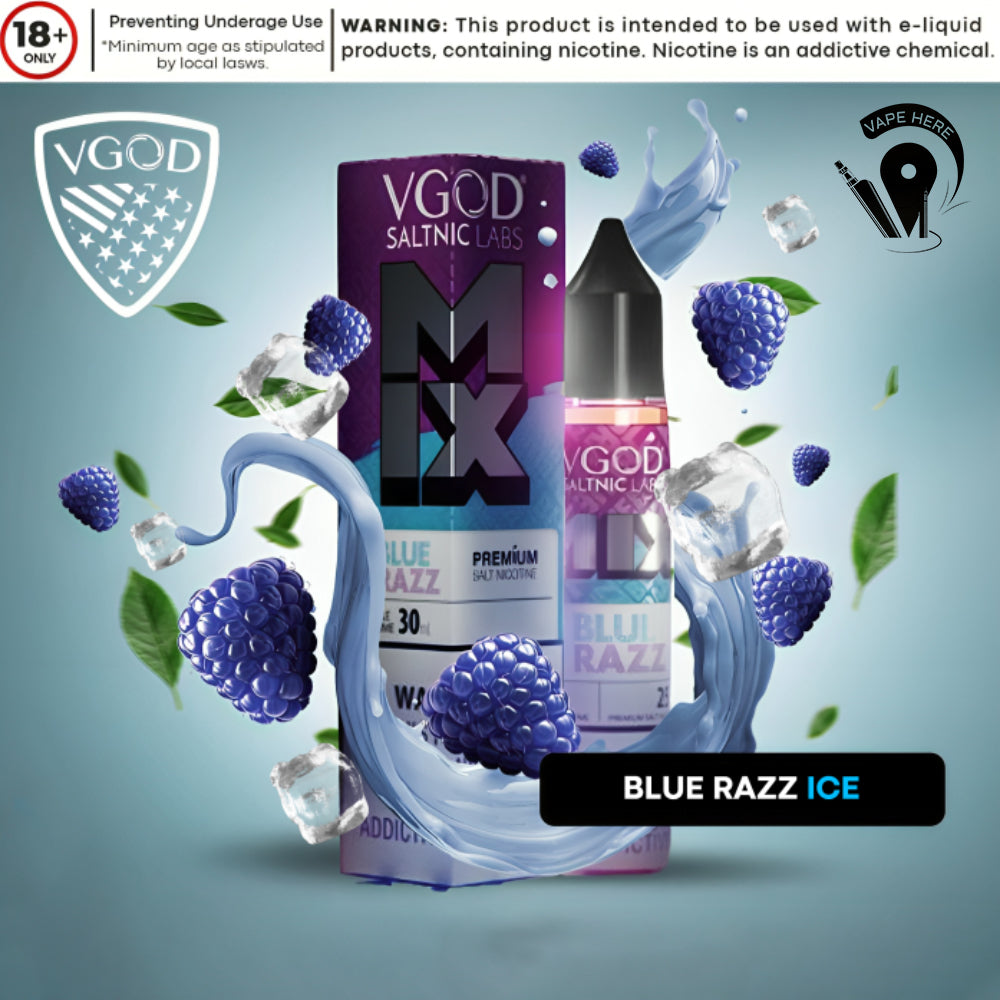 VGOD Iced Mix Series Nic Salt 30ml Iced Blue Razz UAE Abu Dhabi