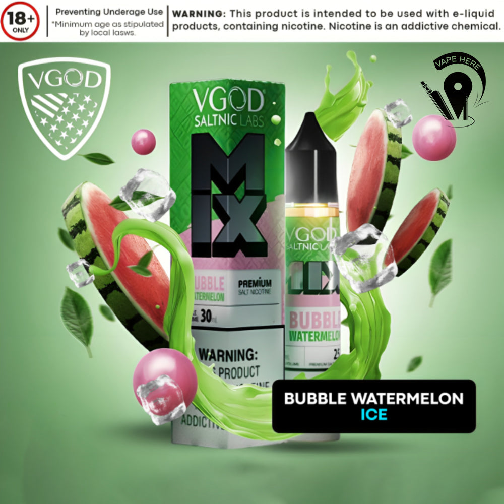 VGOD Iced Mix Series Nic Salt 30ml Bubble Watermelon Iced UAE Al Ain