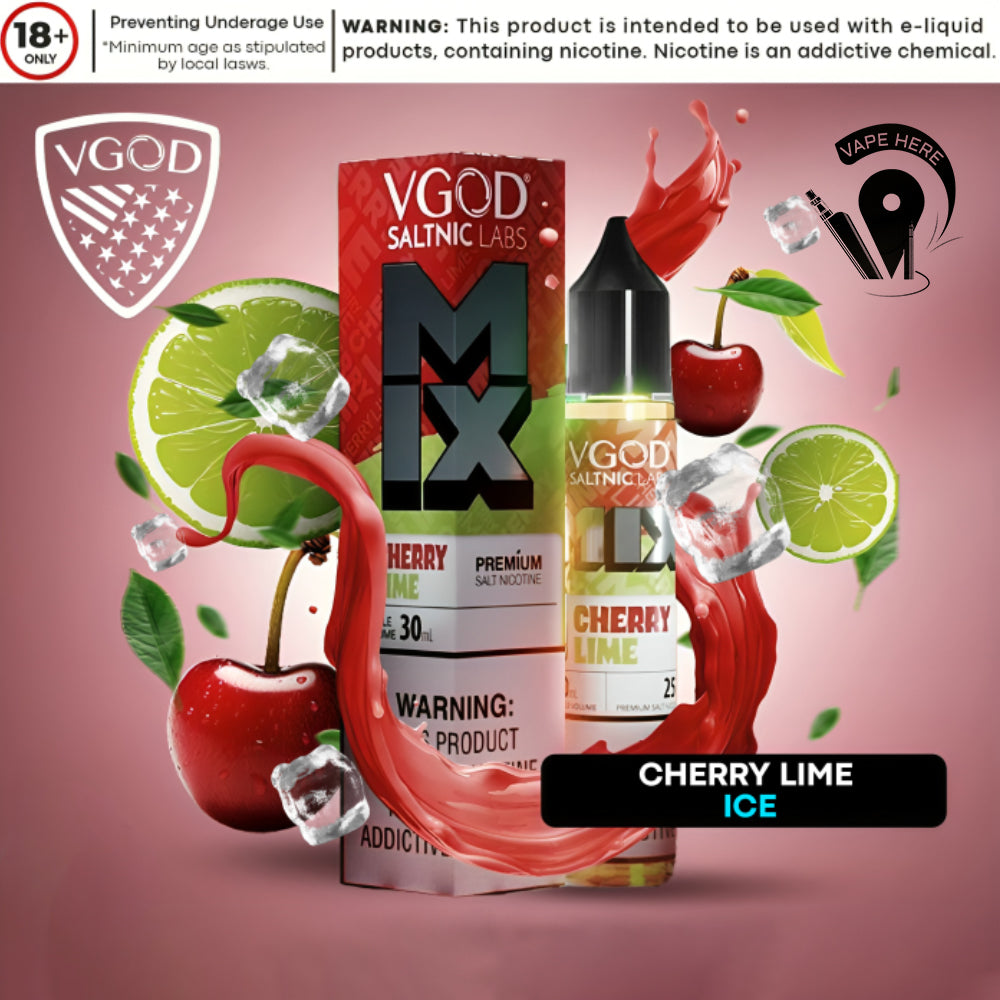 VGOD Iced Mix Series Nic Salt 30ml Iced Cherry Lime UAE Abu Dhabi & Dubai