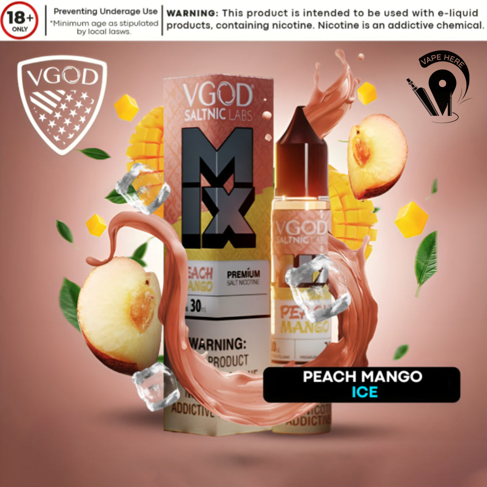 VGOD Iced Mix Series Nic Salt 30ml Peach Mango Iced UAE Ajman