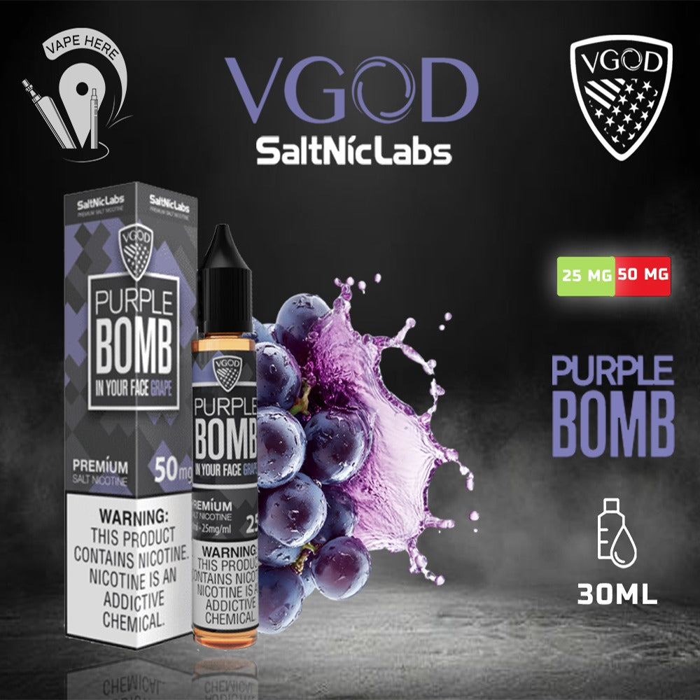 Near Me PURPLE BOMB VGOD SALTNIC 30ML Elite Electronic Cigarettes- Elite  Cigs & Vaporize Purple Bomb By Vgod Saltnic 30ml Amazon