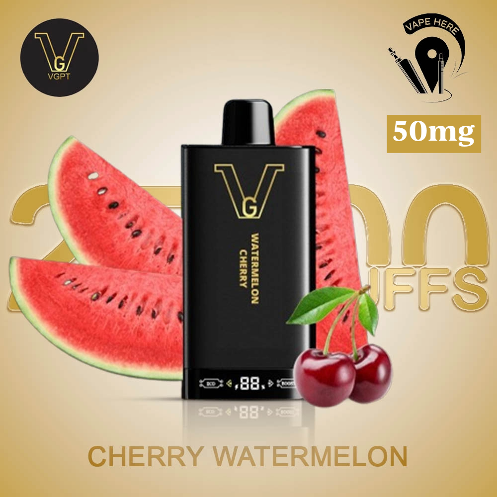VGPT 25K Disposable Vape 25000 Puffs with LED Screen (20mg & 50mg Nicotine) Cherry Watermelon UAE Al Ain