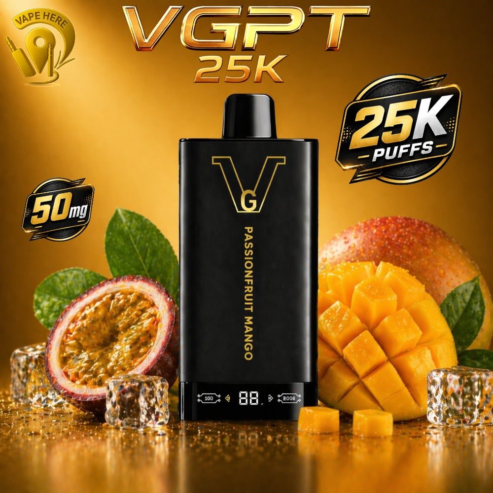 VGPT_25K_Disposable_Vape_25000_Puffs_with_LED_Screen_20mg_50mg_Nicotine_Passionfruit_Mango_2 Dubai, UAE