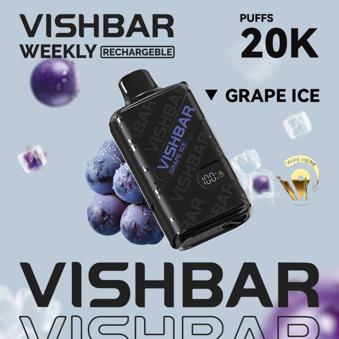 VISHBAR Weekly 20000 PUFFS DISPOSABLE VAPE Grape Ice UAE Umm Al Quwain