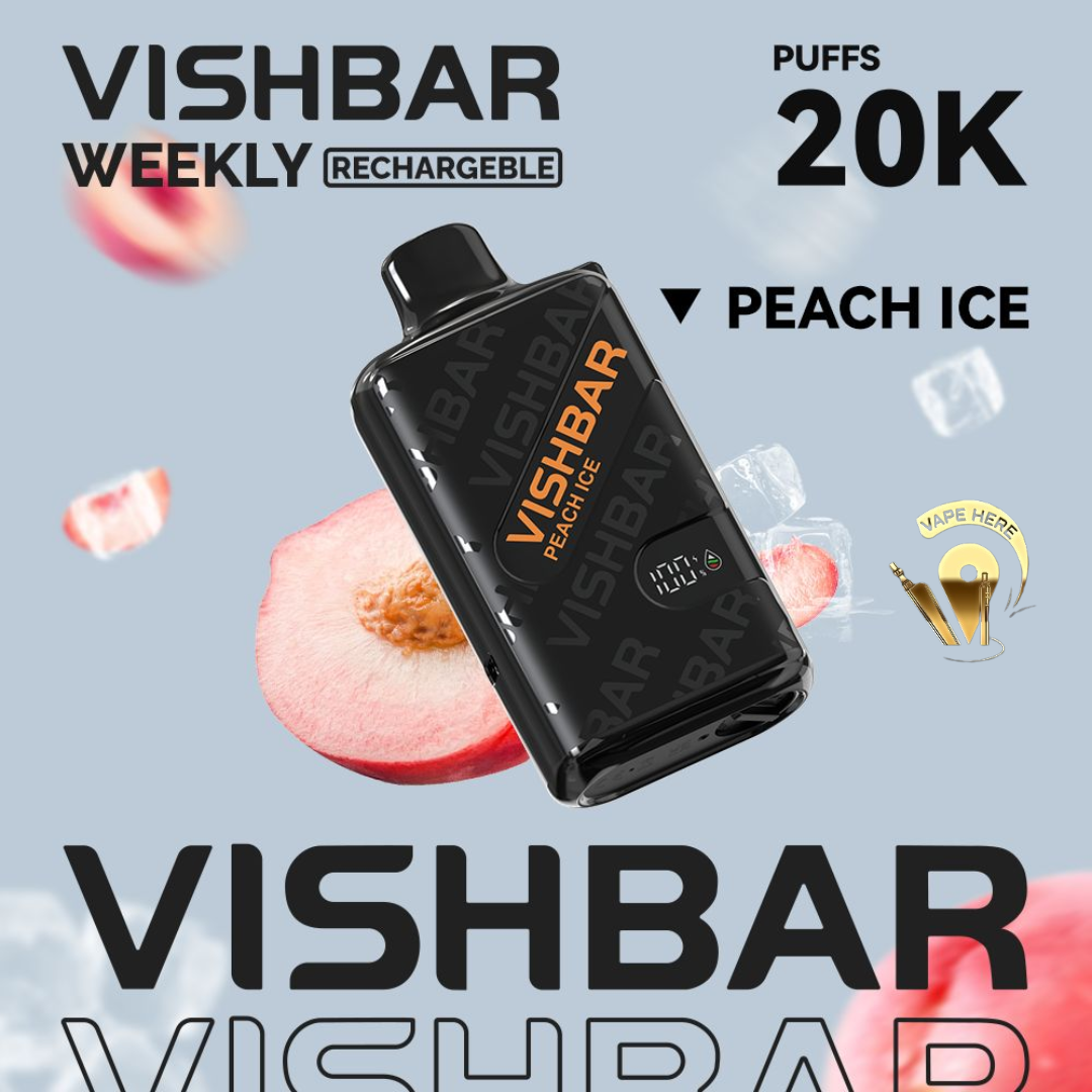 VISHBAR Weekly 20000 PUFFS DISPOSABLE VAPE Peach Ice UAE Ras Al Khaimah