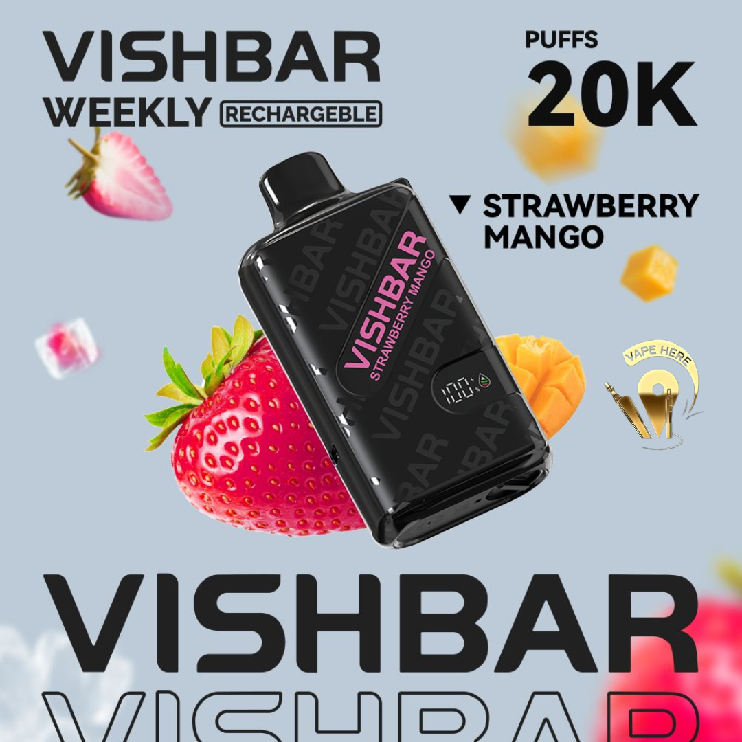 VISHBAR Weekly 20000 PUFFS DISPOSABLE VAPE Strawberry Mango UAE Ajman