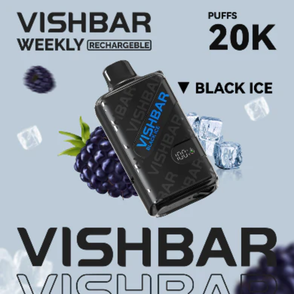 VISHBAR Weekly 20K PUFFS DISPOSABLE VAPE Black Ice UAE Dubai