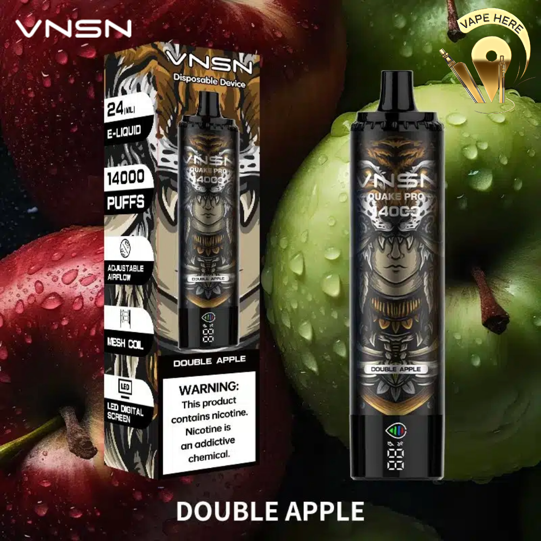 VNSN QUAKE PRO 14000 Puffs Disposable Vape Doubel Apple UAE Ajman