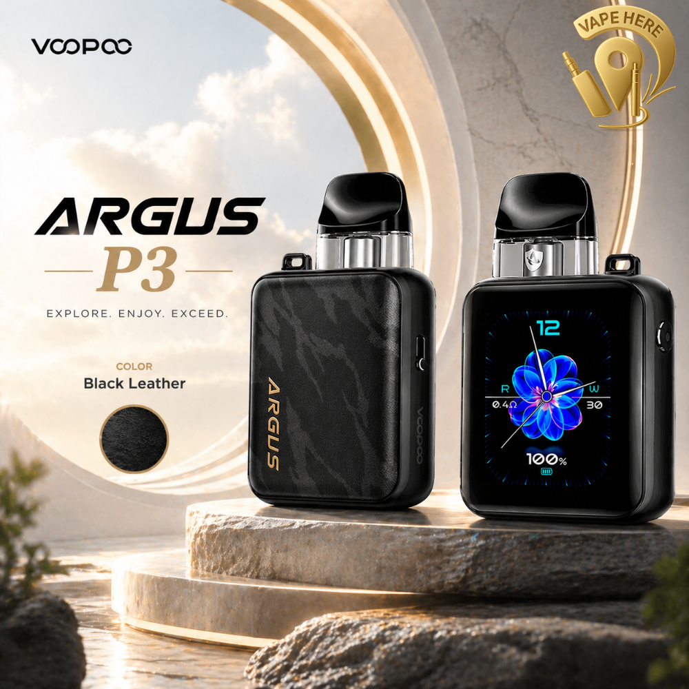 VOOPOO Argus P3 Pod System Kit 1500mAh Black Leather UAE Ajman 