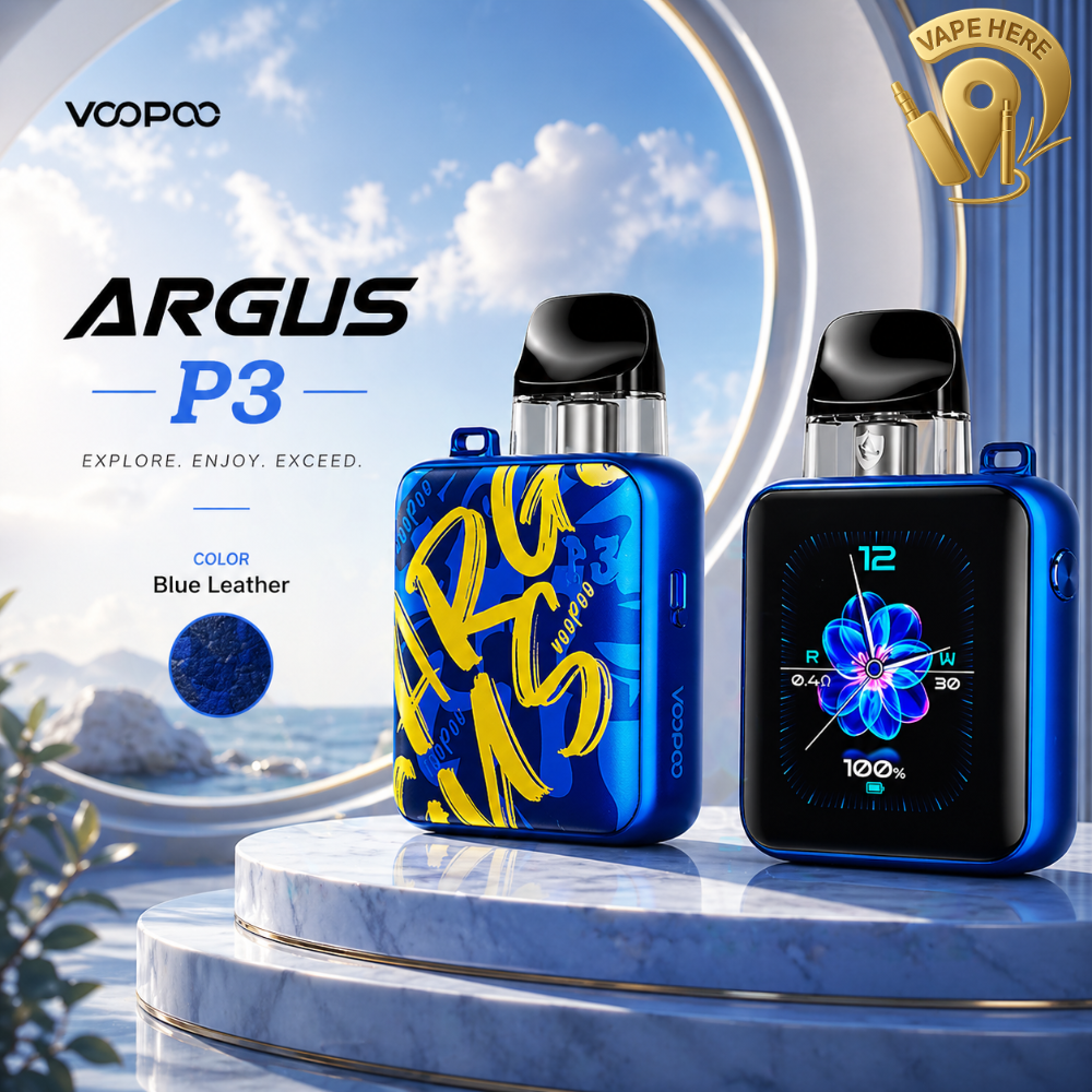 VOOPOO Argus P3 Pod System Kit 1500mAh Blue Leather UAE  Al Ain