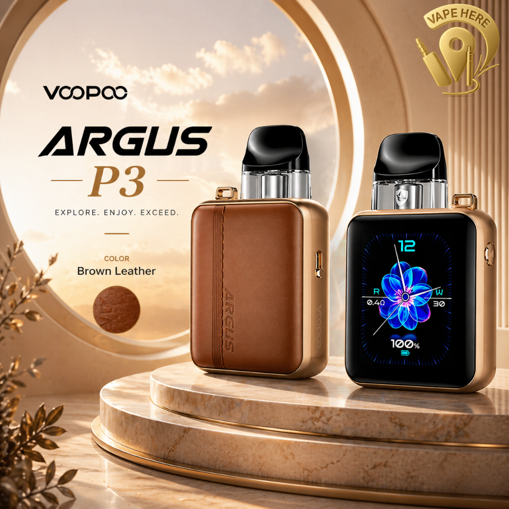 VOOPOO Argus P3 Pod System Kit 1500mAh Brown Leather UAE Al Sharjah 
