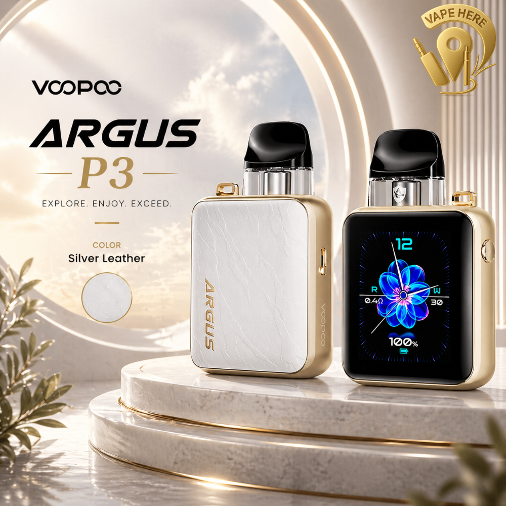 VOOPOO Argus P3 Pod System Kit 1500mAh Silver Leather UAE Ras Al Khaimah 