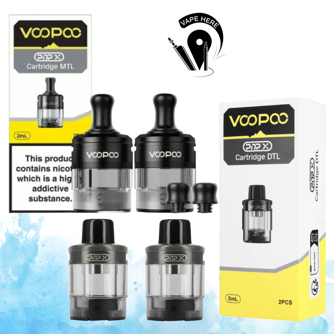 PnP X Empty Cartridge MTL & DTL (5ml) From VOOPOO | PnP X Pods for DRAG S2\X2 | Vape Here Store PnP X Empty Cartridge MTL & DTL (5ml) From VOOPOO | PnP X Pods for DRAG S2\X2 | Vape Here Store