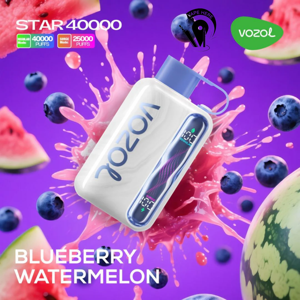 VOZOL STAR 40K DISPOSABLE VAPE Blueberry Watermelon UAE Umm Al Quwain 