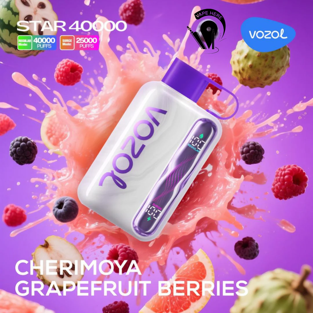 VOZOL STAR 40K DISPOSABLE VAPE Cherimoya Grapefruit Berries UAE Abu Dhabi