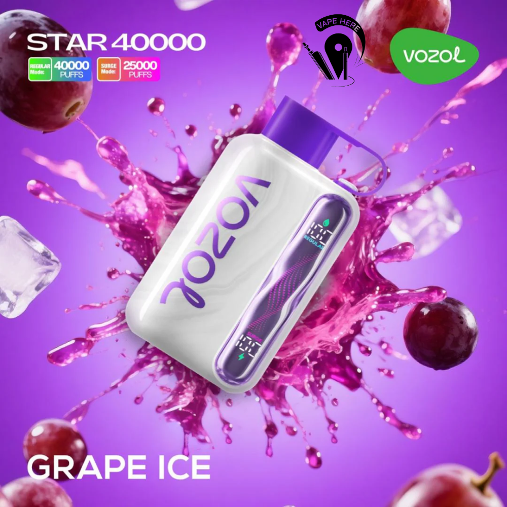 VOZOL STAR 40K DISPOSABLE VAPE Grape Ice UAE Fujairah