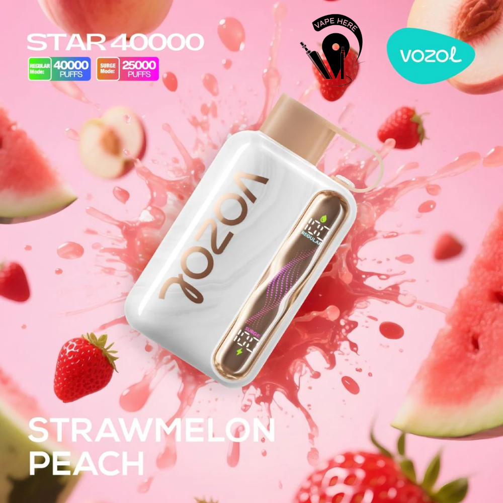 VOZOL STAR 40K DISPOSABLE VAPE Strawmelon Peach UAE Fujairah