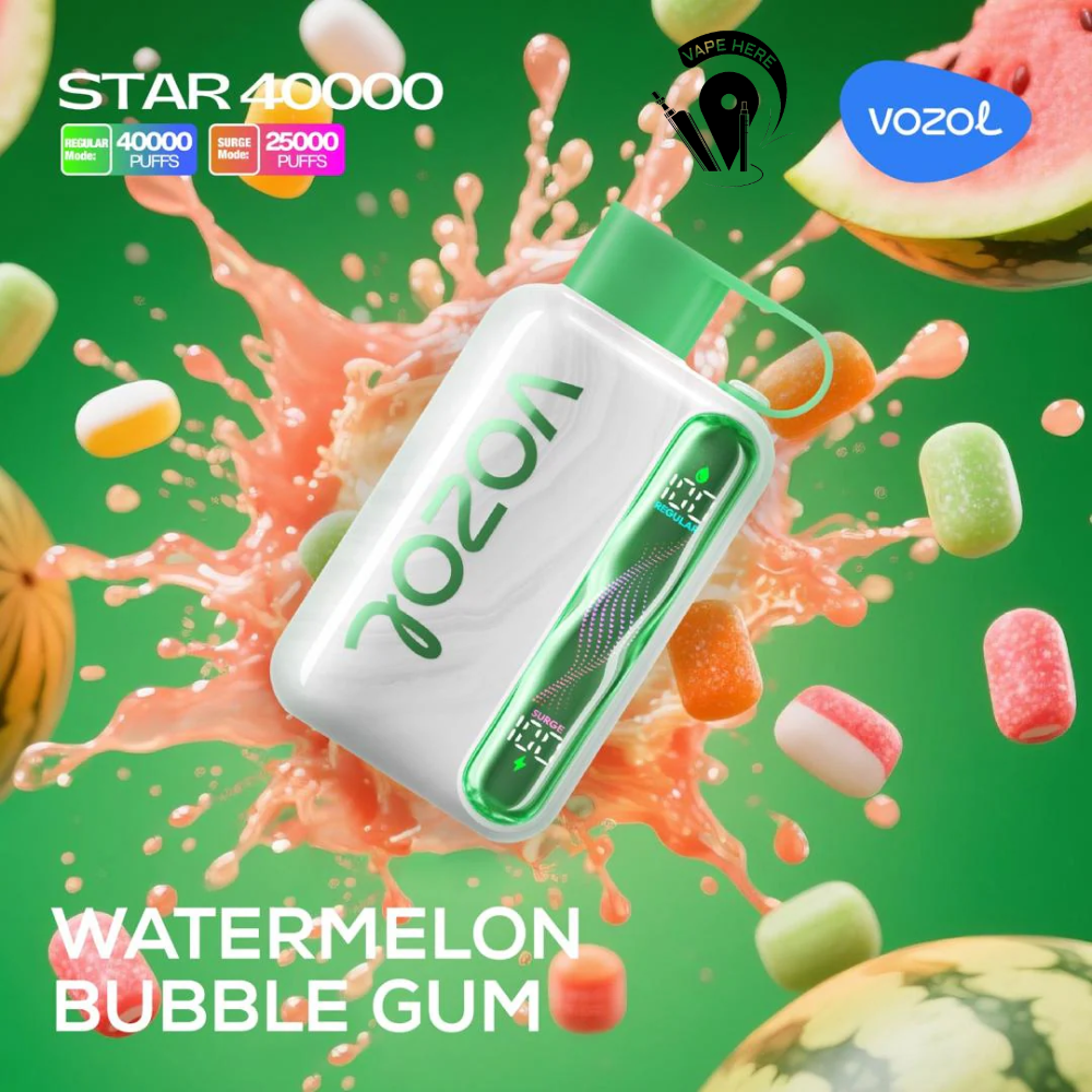 VOZOL STAR 40K DISPOSABLE VAPE Watermelon Bubblegum UAE Ajman