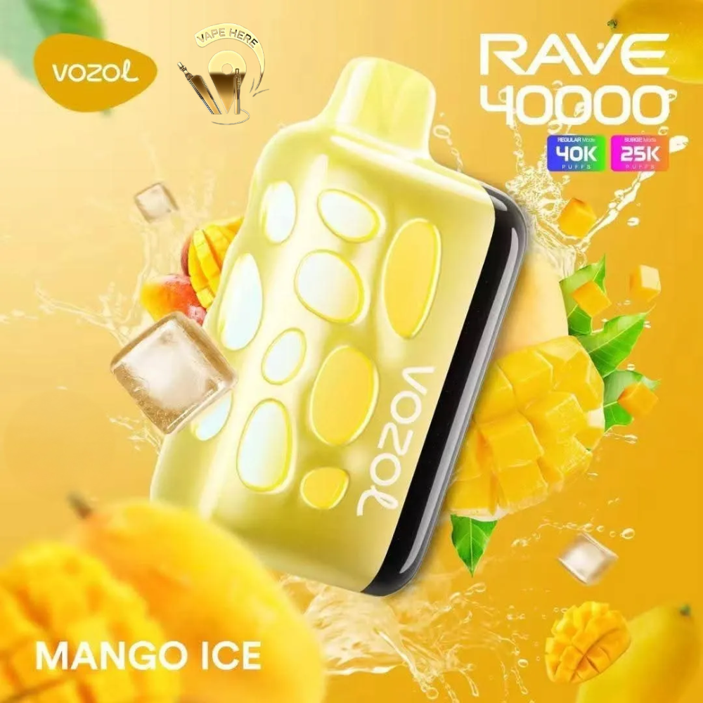 VOZOL RAVE 40K DISPOSABLE VAPE (Dual Power Mode) Mango Ice UAE Ajman